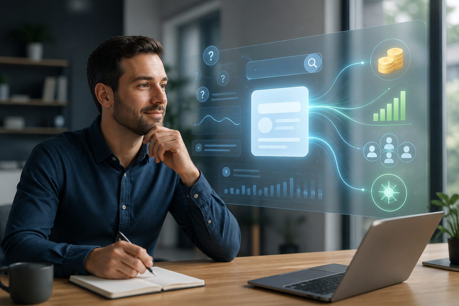 WordPress dashboard with speed optimization metrics on a laptop