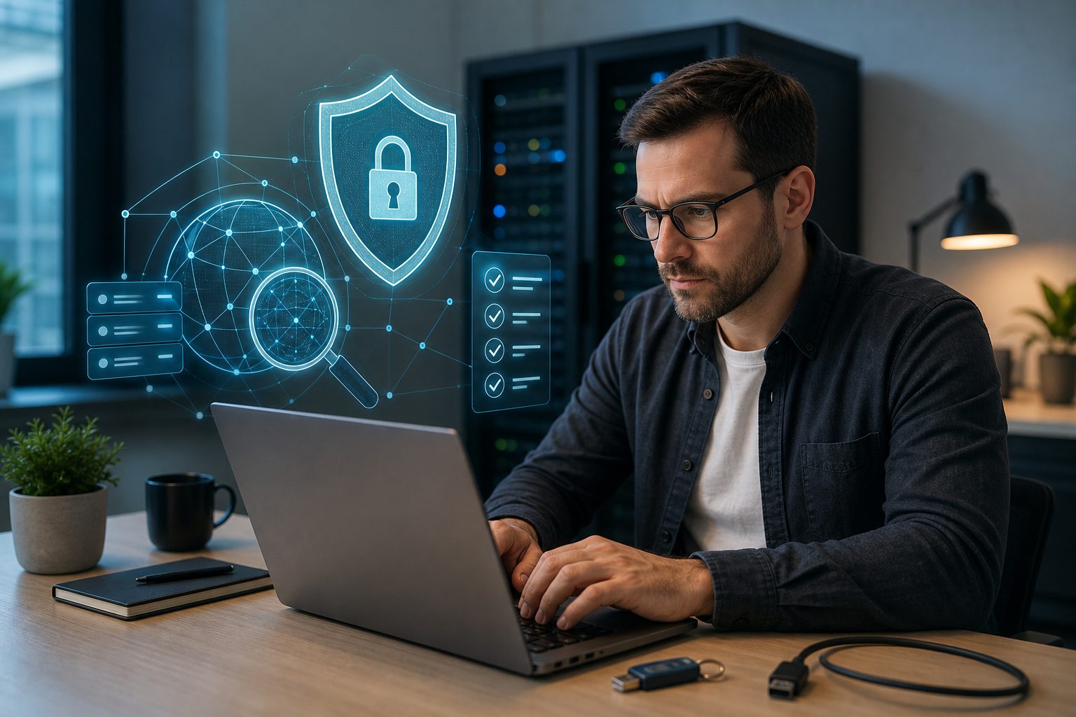Security testing dashboard showing website scan results and risk checks