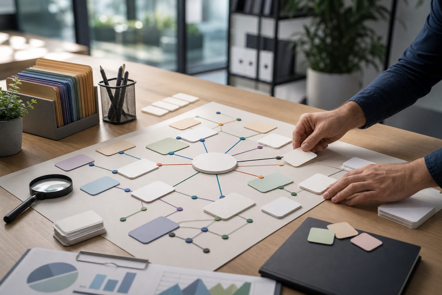 Keyword mapping spreadsheet connecting search terms to website pages
